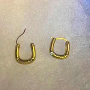10k solid Gold hoop earrings.